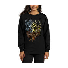 New! Articuno, Zapdos & Moltres Black Oversize Long-Sleeve T-Shirt - Women