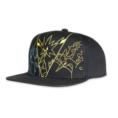 New! Articuno, Zapdos & Moltres Black Flat-Bill Hat (One Size-Adult)