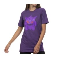 Eyes of Gengar Heather Purple Relaxed Fit Crew Neck T-Shirt - Adult