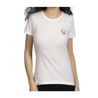 Pikachu Pokémon Sports White Fitted Crew Neck T-Shirt - Women