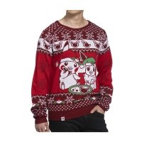Pikachu & Eevee Holiday Cookies Knit Sweater - Adult