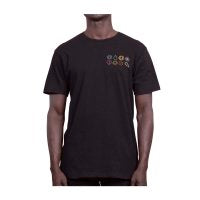 Kanto Gym Badge Black Relaxed Fit Crew Neck T-Shirt - Adult