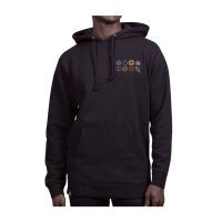 Kanto Gym Badge Black Pullover Hoodie - Adult