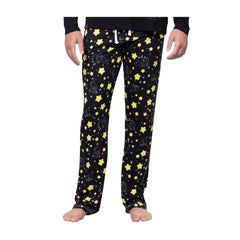 Pikachu & Teddiursa Black & Yellow Lounge Pants - Men