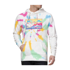 Dragonite Pokémon Take Flight Pink, Yellow & Blue Tie-Dye Pullover Hoodie - Adult