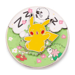 Pikachu Sleepy Spring Pokémon Spinning Scenes Pin