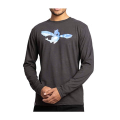 Lugia Pokémon Take Flight Black Fitted Long-Sleeve T-Shirt - Adult