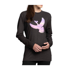 Ho-Oh Pokémon Take Flight Black Fitted Long-Sleeve T-Shirt - Adult