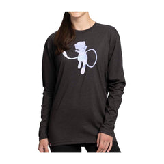 Mew Pokémon Take Flight Black Long-Sleeve T-Shirt - Adult