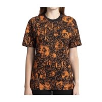 Pokémon Spooky Forest Pokémon Sweet Temptations Orange Allover-Print Relaxed Fit Crew Neck T-Shirt - Adult