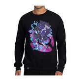 Allister Pokémon Trainers Black Oversize Drop-Shoulder Crew Neck Sweatshirt - Adult