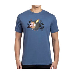 Lechonk Blue Relaxed Fit Crew Neck T-Shirt - Adult
