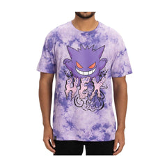 Gengar Purple Tie-Dye Relaxed Fit Crew Neck T-Shirt - Adult