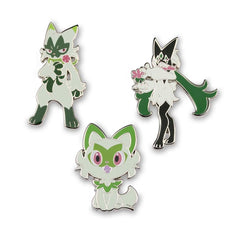 Sprigatito, Floragato & Meowscarada Pokémon Pins (3-Pack)