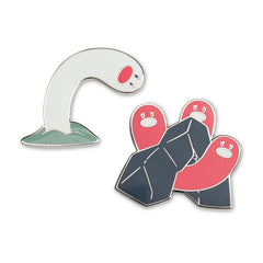 Two-Pin Set: Wiglett & Wugtrio Pokémon Pins