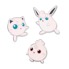 Igglybuff, Jigglypuff & Wigglytuff Pokémon Pins (3-Pack)