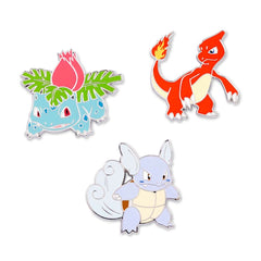 Ivysaur, Charmeleon & Wartortle Pokémon Pins (3-Pack)