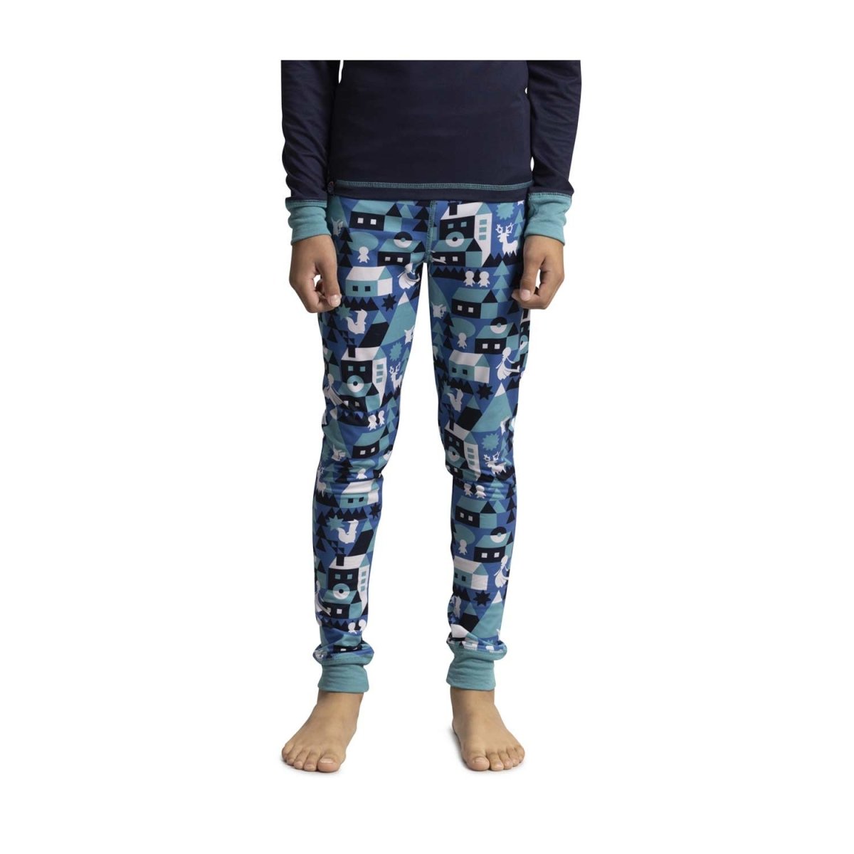Winter Village Blue & Black Pajama Pants - Youth