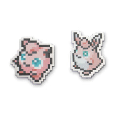 Jigglypuff & Wigglytuff Pokémon Pixel Pins (2-Pack)