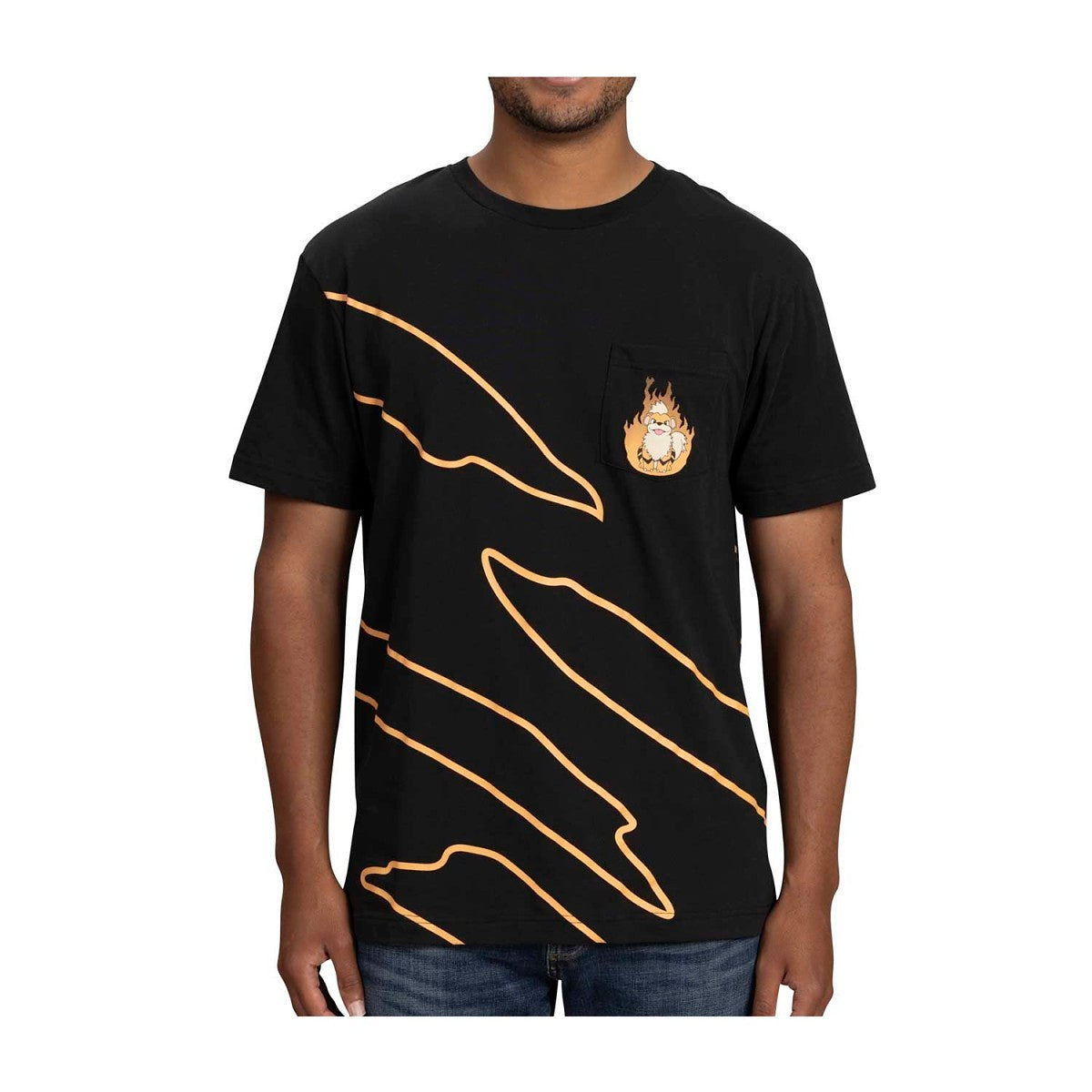Growlithe Black Crew Neck T-Shirt - Adult