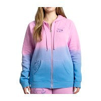 Analog Beats Lo-Fi Loungewear Pink & Blue Zip-Up Hoodie - Adult