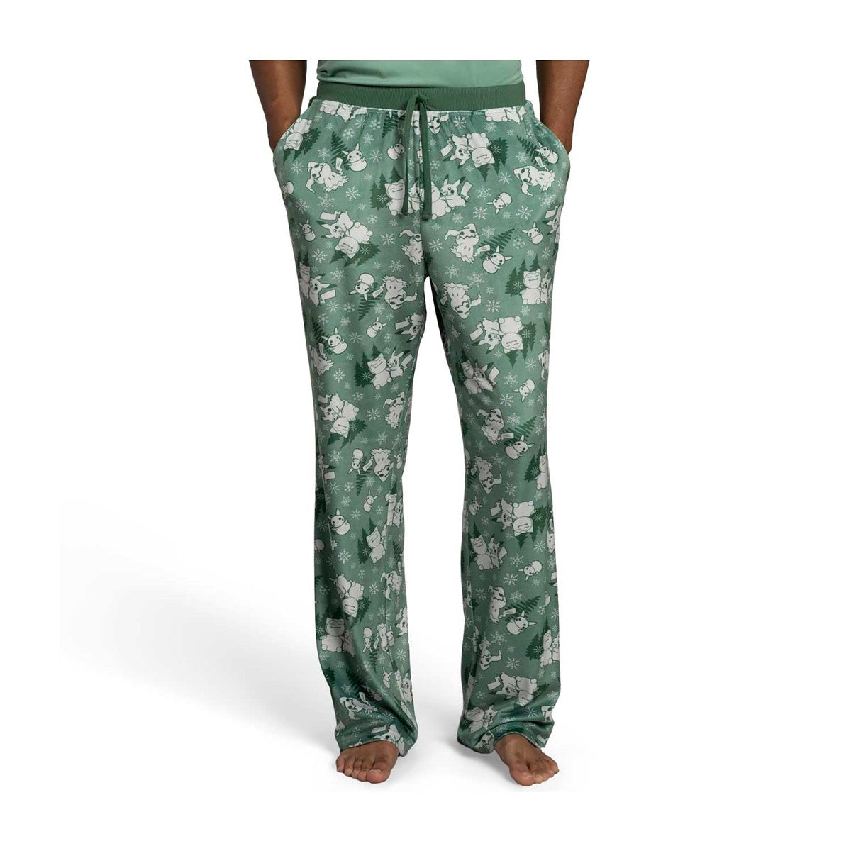 Pikachu & Mimikyu Pokémon Holiday Green Sleep Pants - Men