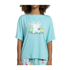 Exeggutor Pokémon Holiday Blue Boxy Sleep Top - Women