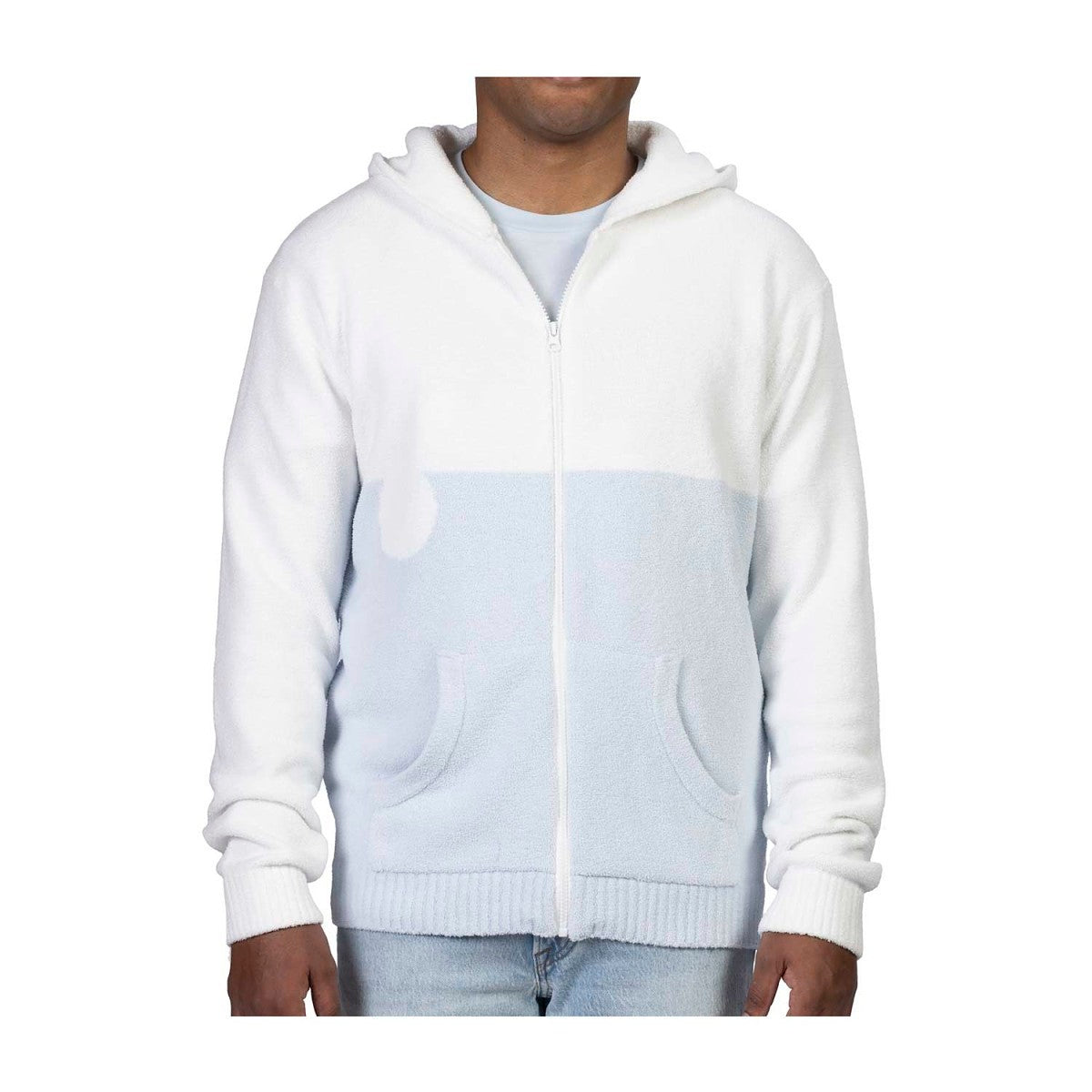 Maushold Household White & Blue Zip-Up Hoodie - Adult