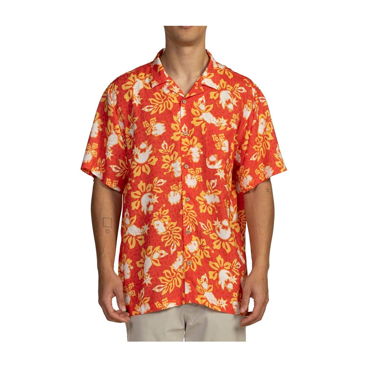 Ampharos & Friends Pokémon Tropical Button-Up Shirt - Adult