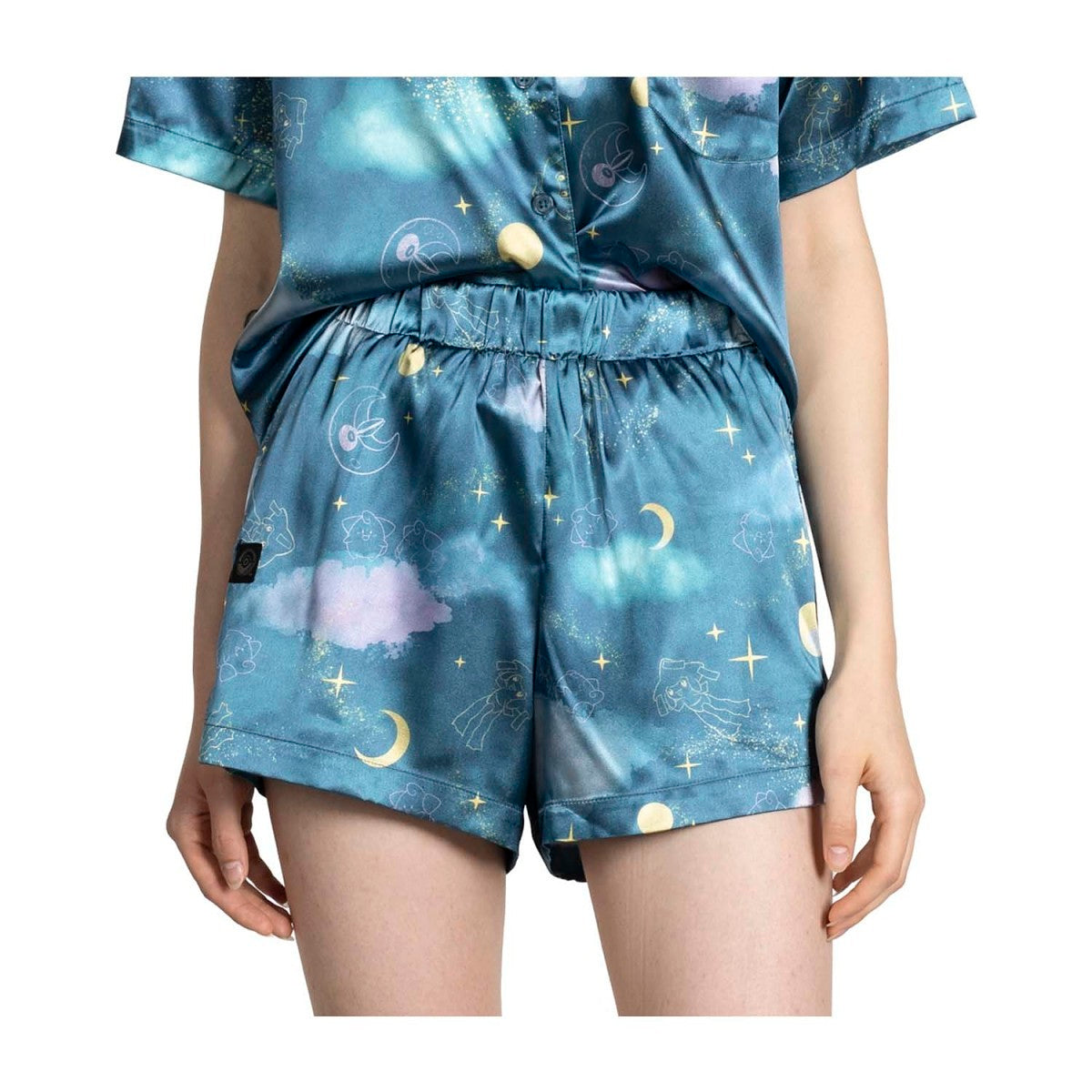Jirachi Sleep Teal Sleep Shorts - Women