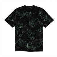 Pokémon × Dolly Noire: Rayquaza Pattern Black T-Shirt - Adult