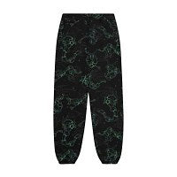 Pokémon × Dolly Noire: Rayquaza Pattern Black Sweatpants - Adult
