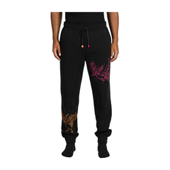New! Moltres & Galarian Moltres Black Fleece Jogger Pants - Adult