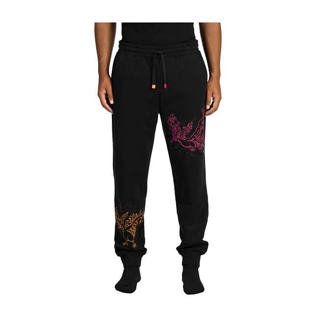 Moltres & Galarian Moltres Black Fleece Jogger Pants - Adult