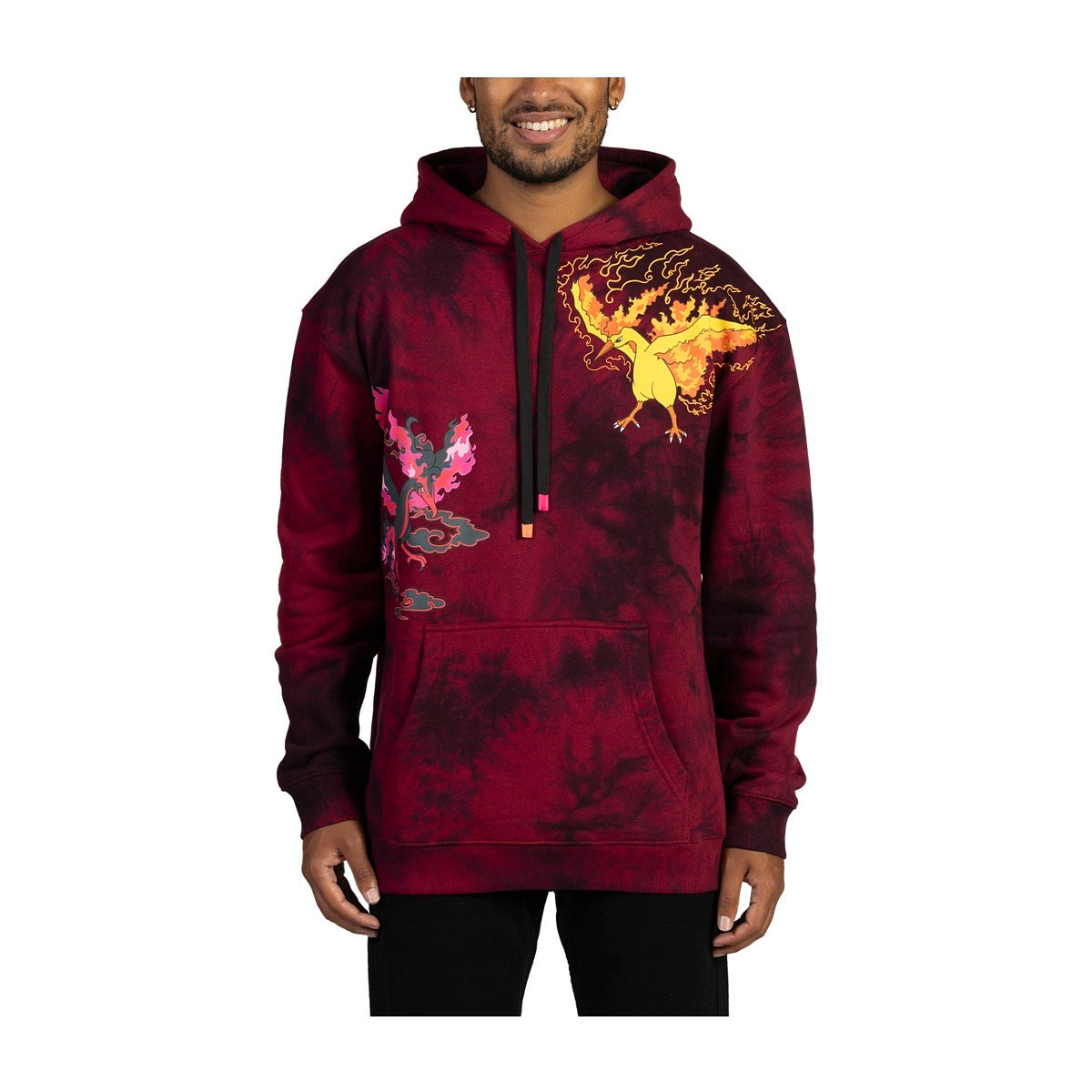 New! Moltres & Galarian Moltres Red Pullover Hoodie - Adult