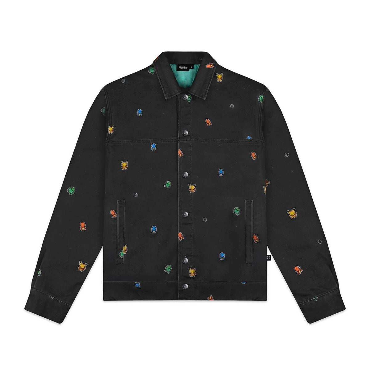 Pokémon × Dolly Noire: Pixel First Partner Pokémon Loose Denim Jacket - Adult