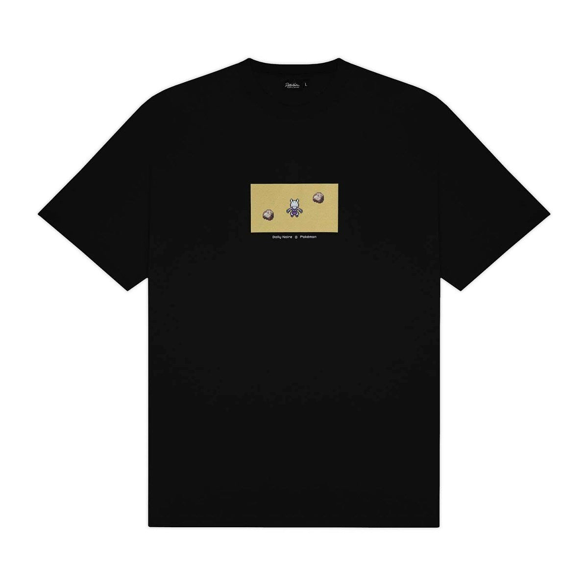 Pokémon × Dolly Noire: Pixel Mewtwo Black T-Shirt - Adult