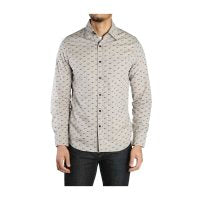 Pikachu Classics Charge Gray Fitted Dress Shirt - Men