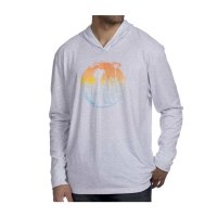 Pokémon Sunset Heather White Hooded Long-Sleeve Shirt - Adult