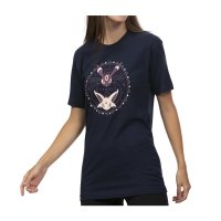 Dark and Light: Espeon & Umbreon Navy Relaxed Fit Crew Neck T-Shirt - Adult