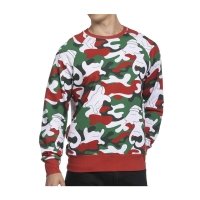 Ditto Holiday Camo Raglan Crew Neck Sweatshirt - Adult