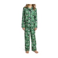 Pikachu Snowflakes Flannel Button-Up Pajama Set - Youth