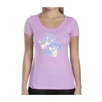 Pikachu & Mew Admiration Pink Fitted Scoop Neck T-Shirt - Women