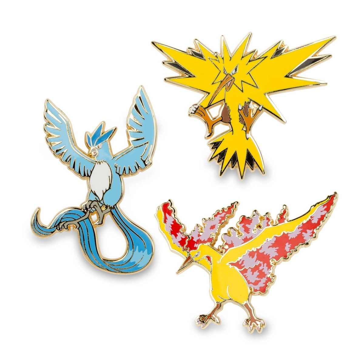 Articuno, Zapdos & Moltres Pokémon Pins (3-Pack)
