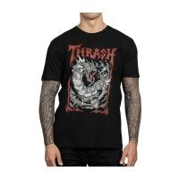 Gyarados Pokémon Greatest Hits Black Relaxed Fit Crew Neck T-Shirt - Adult