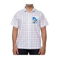 Piplup White Short-Sleeve Button-Up Shirt - Adult