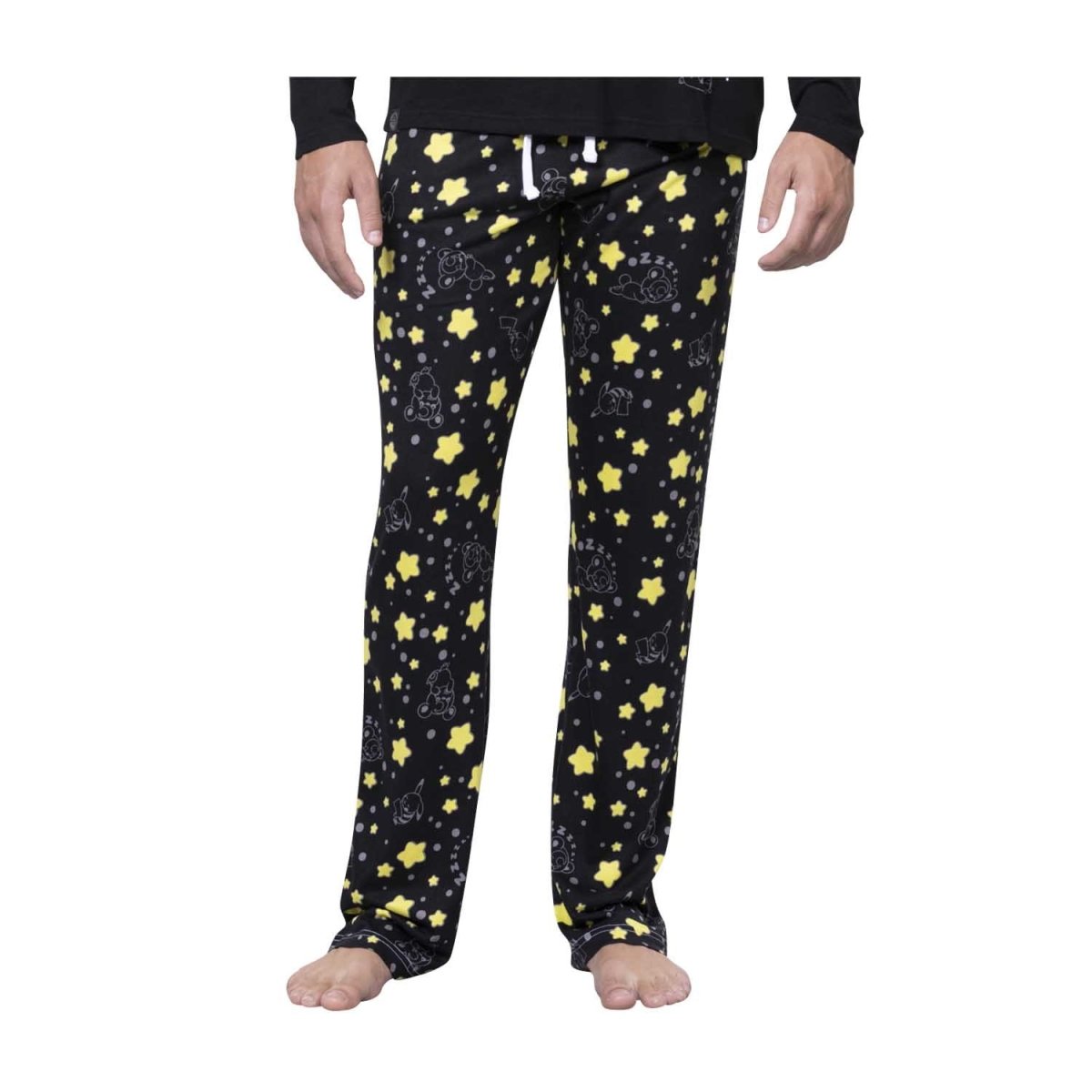 Pikachu & Teddiursa Black & Yellow Lounge Pants - Men
