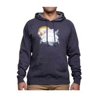 Snorlax Sunset Heather Navy Fitted Pullover Hoodie - Adult