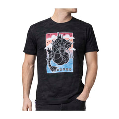 Gyarados Pokémon Take Flight Storm Camo Relaxed Fit Crew Neck T-Shirt - Adult