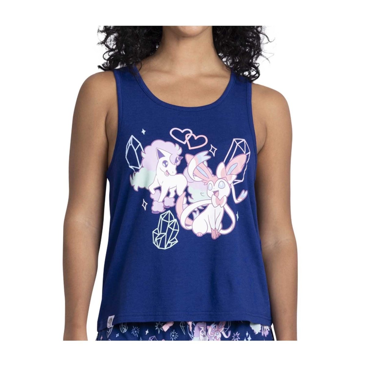 Galarian Ponyta & Sylveon Friendship Navy Tank Top - Women